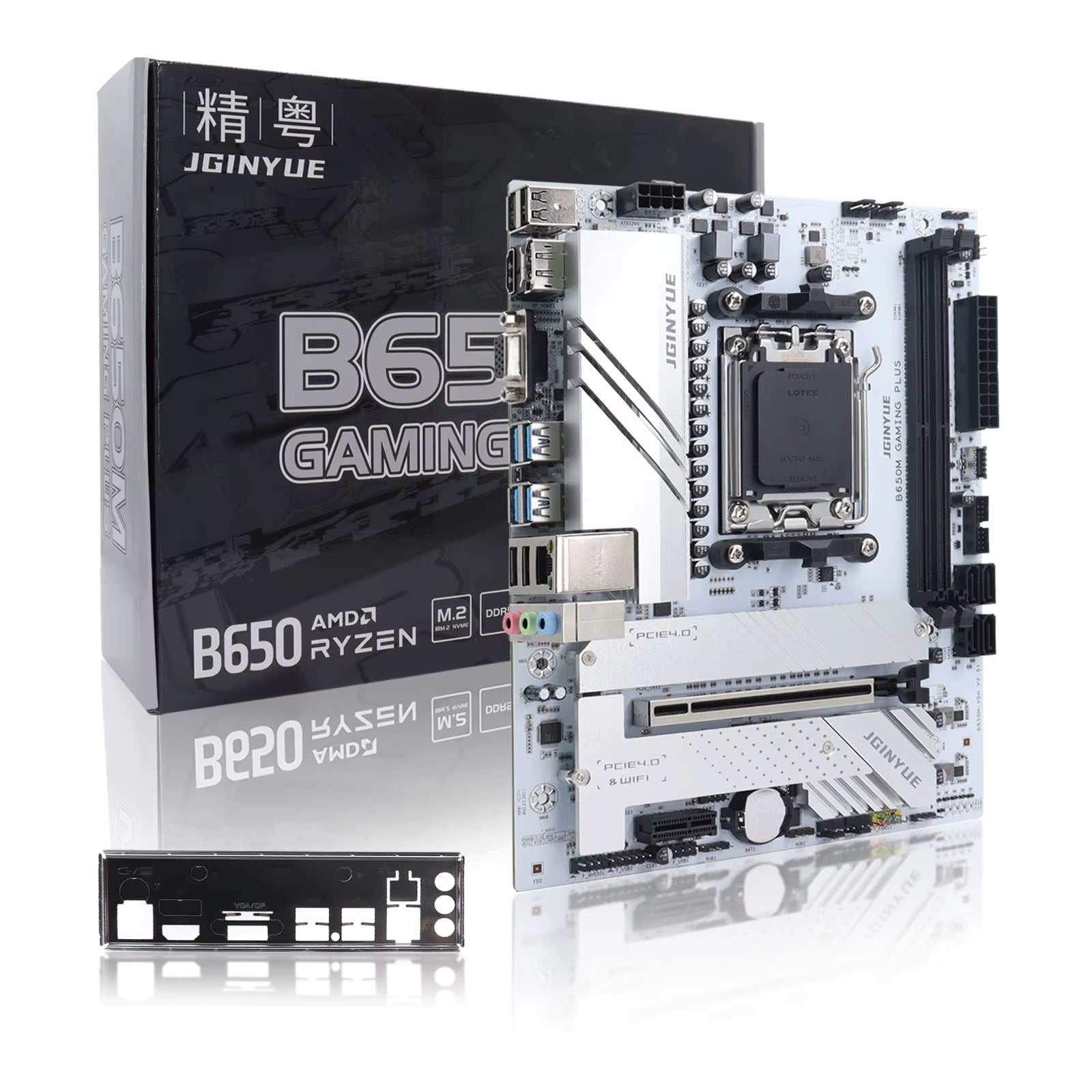 JGINYUE B650 Gaming Motherboard with DDR5 Support for AMD R7000, 8000, and 9000 Series - Socket AM5 B650M GAMING PLUS