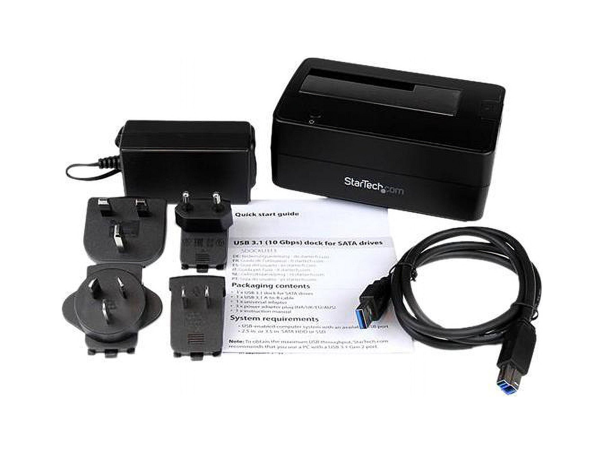 USB 3.1 Gen 2 (10Gbps) Single-Bay Dock for 2.5"/3.5" SATA Ssd/Hdds - Supports SATA I, II, III and UASP - Top-Loading Design(Sdocku313)