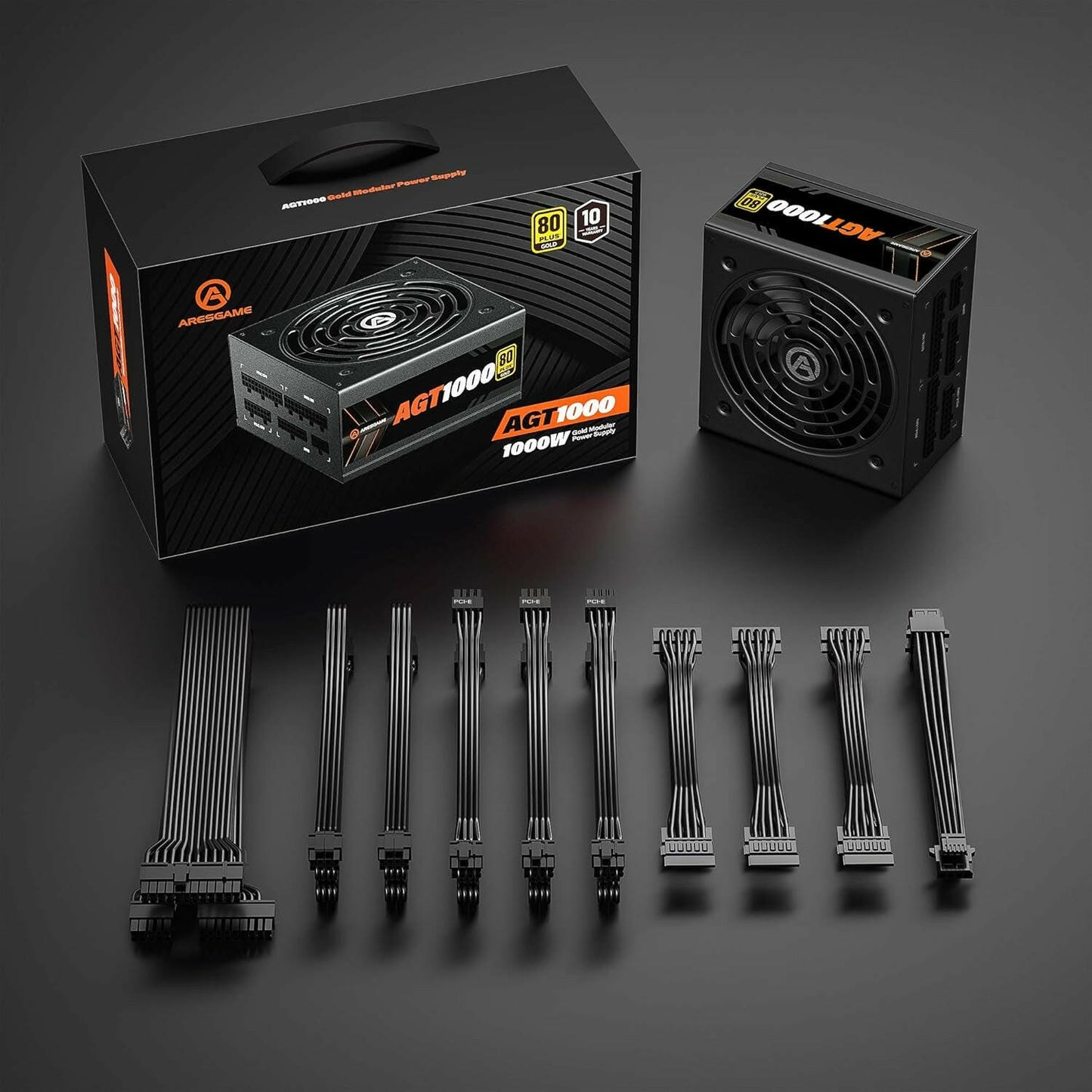 Power Supply 1000W 80+ Gold Fully Modular PSU (, AGT1000).