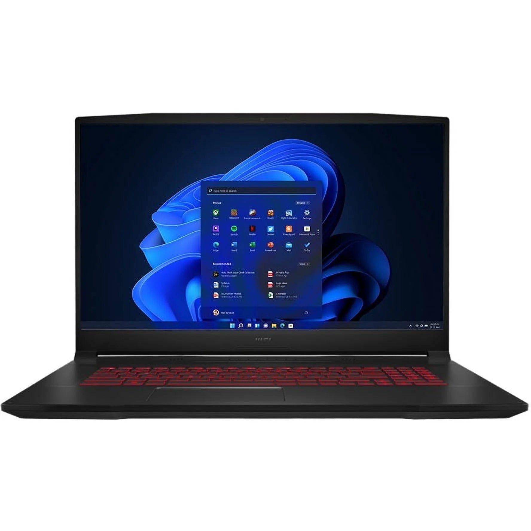 Katana GF76 17.3" FHD Gaming Laptop, I7-11800H 2.3Ghz, NVIDIA Geforce RTX 3050Ti 4GB, 16GB RAM, 512GB SSD, Win 10 Home, Black, 11UD-001US