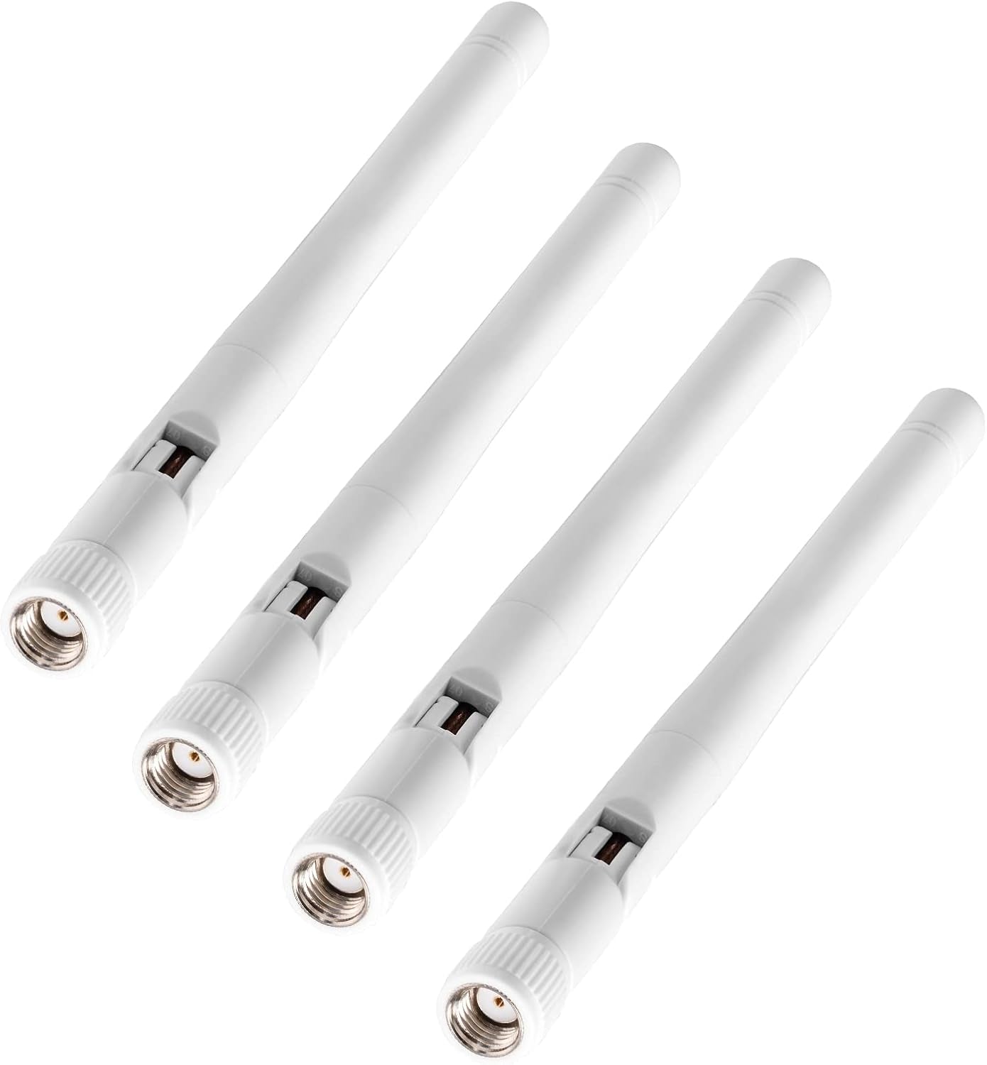External Wifi Antenna RP-SMA 2.4Ghz 5Ghz 5.8Ghz 3Dbi Dual Band Wireless Antennas Replacement (4-Pack) for Wifi Router Security IP Camera Access Point USB Wifi Adapter