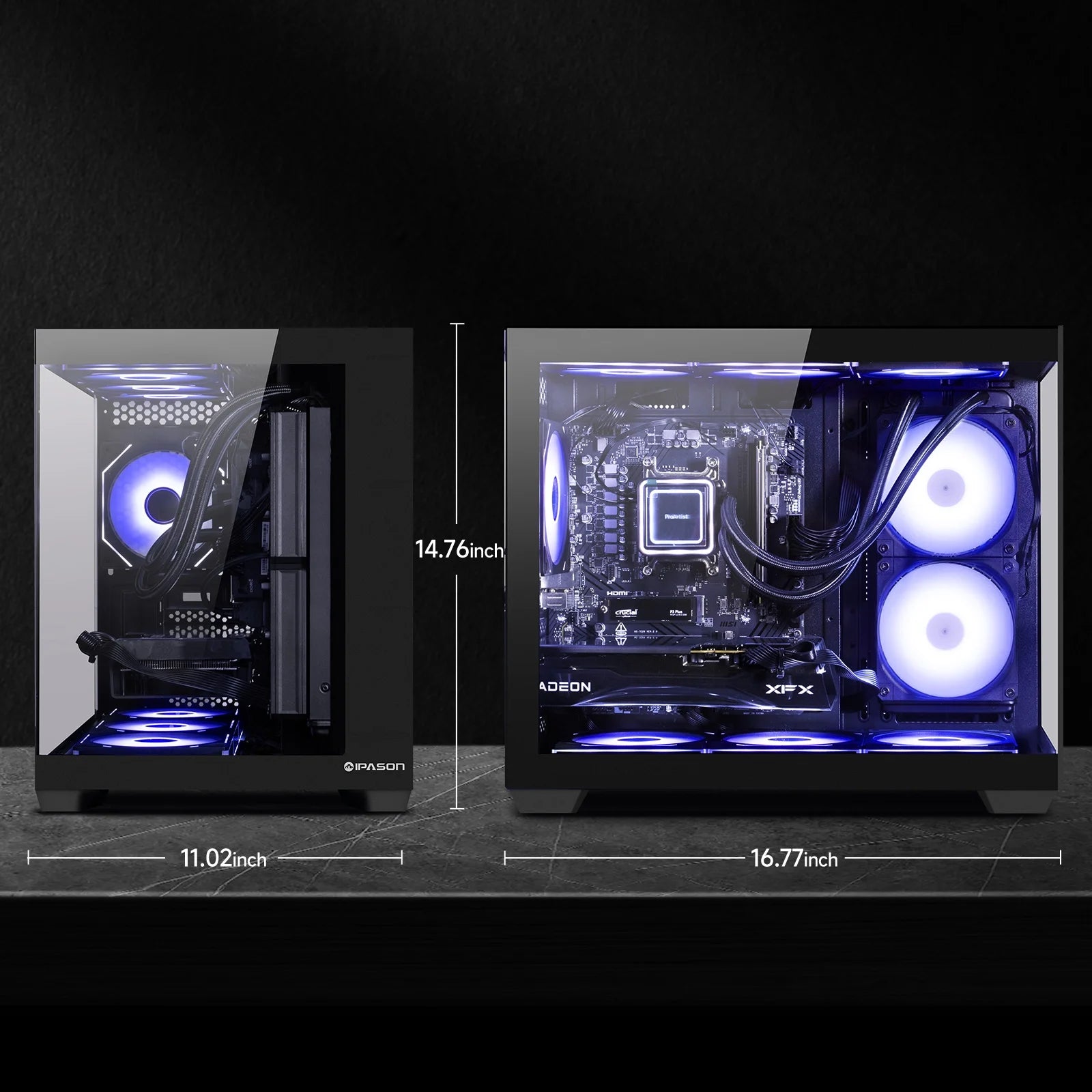 Gaming PC - AMD Ryzen 5 9600X, Radeon RX 7650 GRE, 16GB DDR5, 1TB Nvme SSD, 650W Gold PSU, Wi-Fi, Liquid Cooling, ARGB Fans, Windows 11 Home (Prebuilt Desktop)New