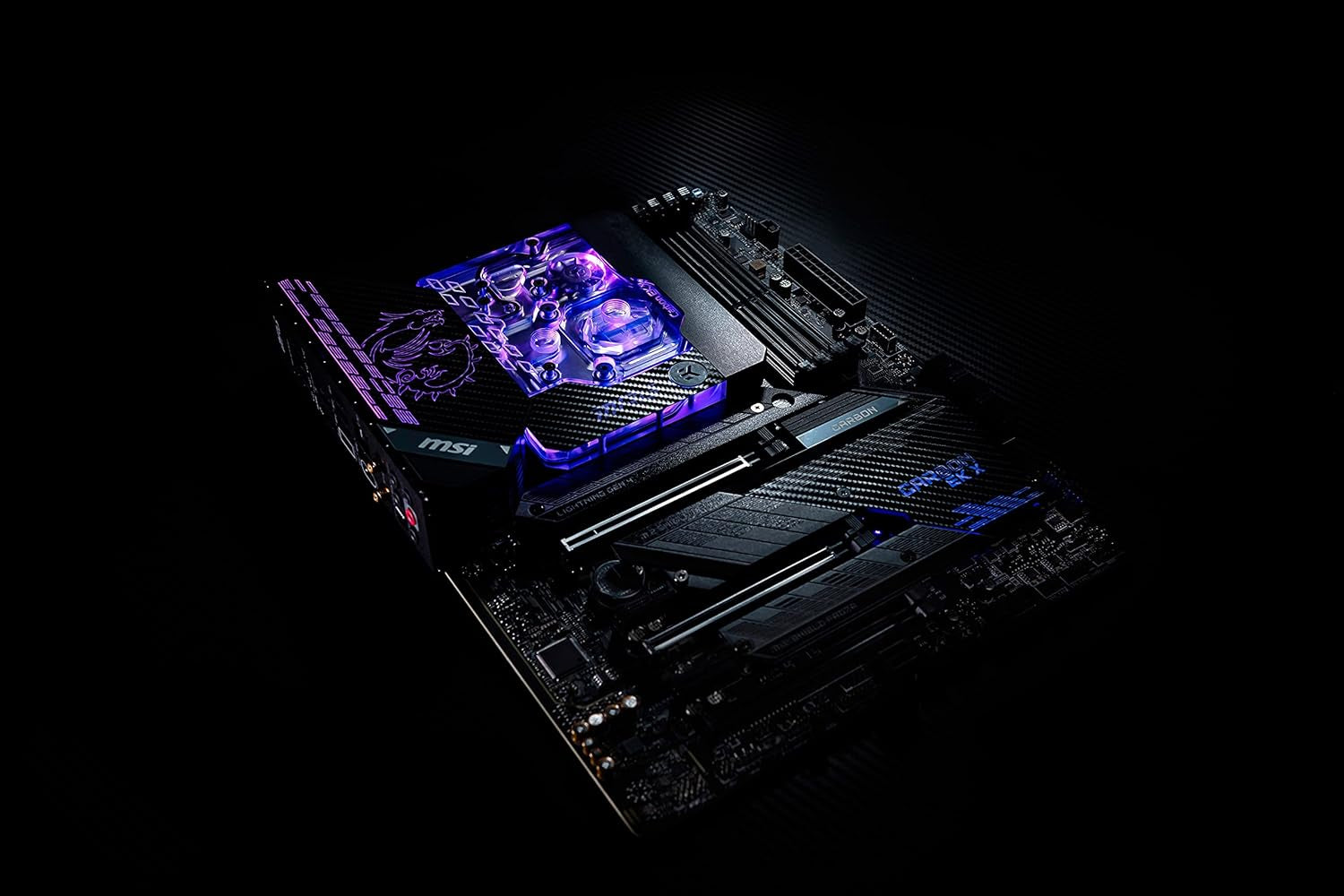 MPG Z590 CARBON EK X Gaming Motherboard (ATX, 11Th/10Th Gen Intel Core, LGA 1200 Socket, SLI/CFX, DDR4, Pcie 4, M.2 Slots, USB 3.2 Gen 2, Wi-Fi 6E, Mystic Light RGB)