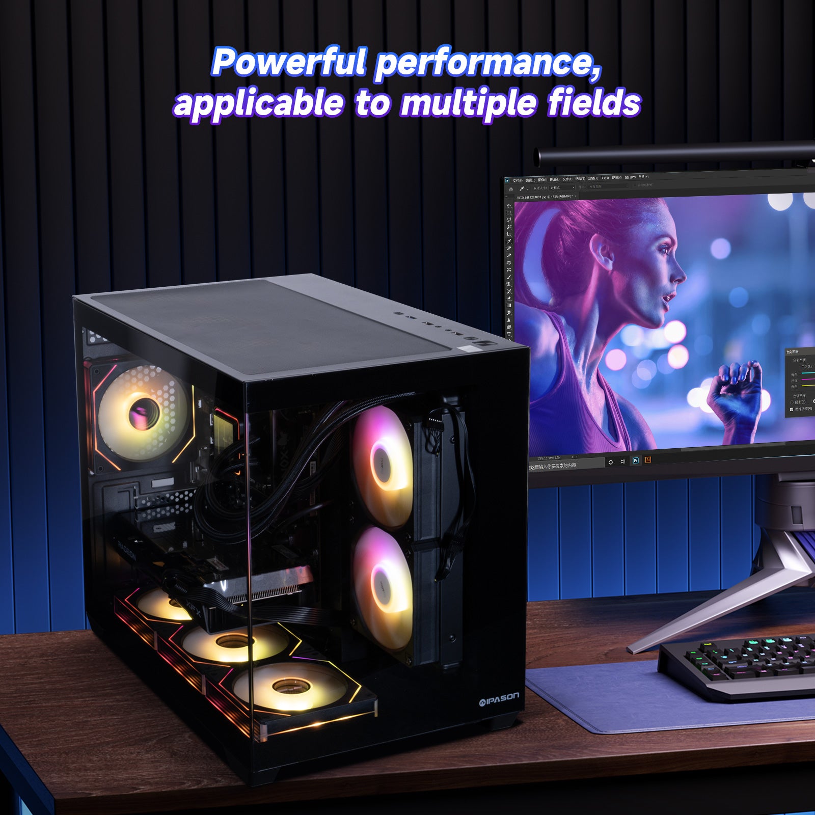 Gaming PC - AMD Ryzen 5 9600X, Radeon RX 7650 GRE, 16GB DDR5, 1TB Nvme SSD, 650W Gold PSU, Wi-Fi, Liquid Cooling, ARGB Fans, Windows 11 Home (Prebuilt Desktop)New