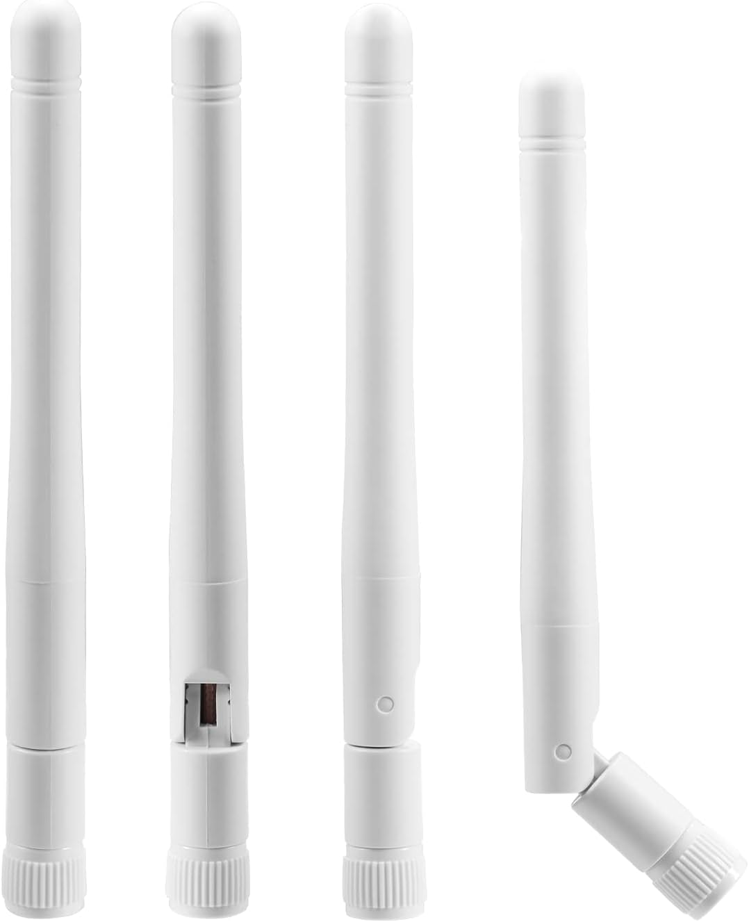 External Wifi Antenna RP-SMA 2.4Ghz 5Ghz 5.8Ghz 3Dbi Dual Band Wireless Antennas Replacement (4-Pack) for Wifi Router Security IP Camera Access Point USB Wifi Adapter