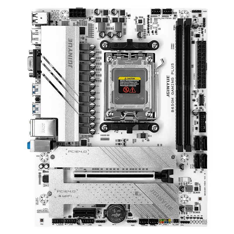 JGINYUE B650 Gaming Motherboard with DDR5 Support for AMD R7000, 8000, and 9000 Series - Socket AM5 B650M GAMING PLUS