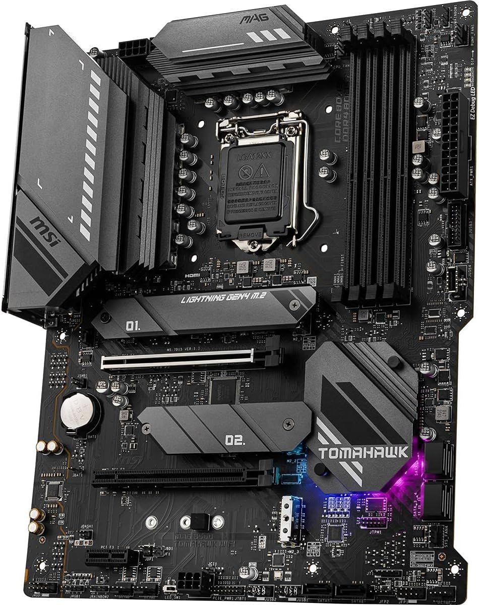 MAG B560 Tomahawk Wifi Gaming Motherboard (ATX, 11Th/10Th Gen Intel Core, LGA 1200 Socket, DDR4, CFX, M.2 Slots, USB 3.2 Gen 2, 2.5G LAN, DP/HDMI, Wi-Fi 6E, Mystic Light RGB)