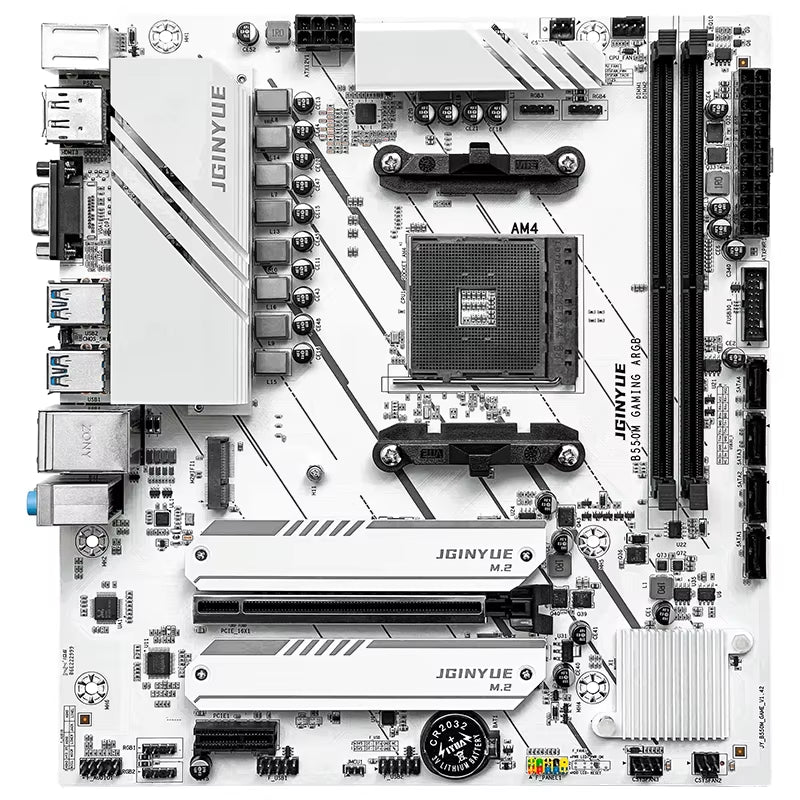 JGINYUE B550M Gaming Micro ATX Motherboard with DDR4 ARGB Support for AMD AM4 Processors and SATA 6Gb/s Connectivity