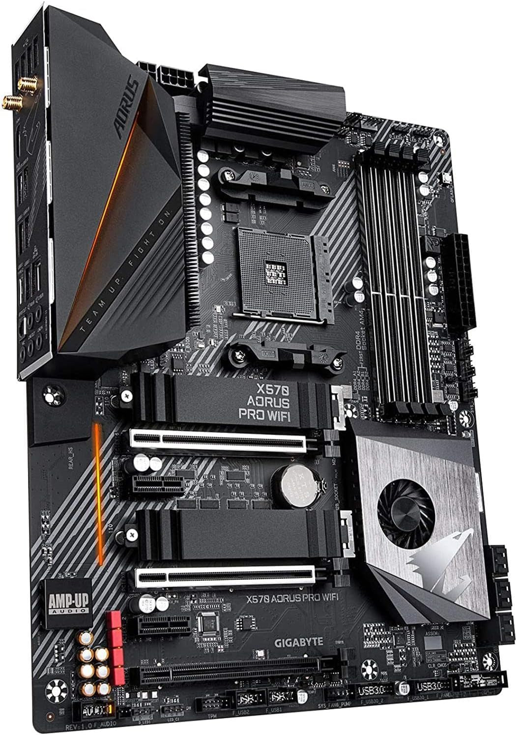 X570 AORUS PRO Wi-Fi (AMD Ryzen 3000/X570/Atx/Pcie4.0/Ddr4/Usb3.1/Realtek Alc1220-Vb/Fins-Array Heatsink/Rgb Fusion 2.0/2Xm.2 Thermal Guard/Gaming Motherboard)