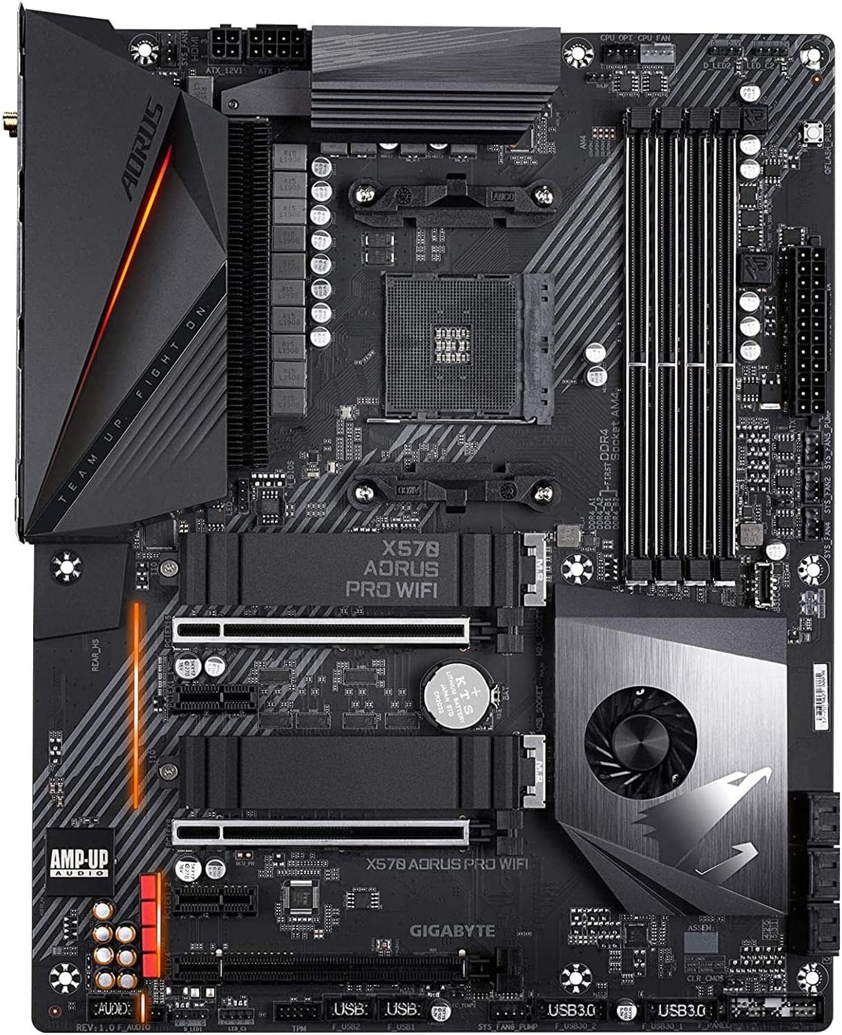 X570 AORUS PRO Wi-Fi (AMD Ryzen 3000/X570/Atx/Pcie4.0/Ddr4/Usb3.1/Realtek Alc1220-Vb/Fins-Array Heatsink/Rgb Fusion 2.0/2Xm.2 Thermal Guard/Gaming Motherboard)