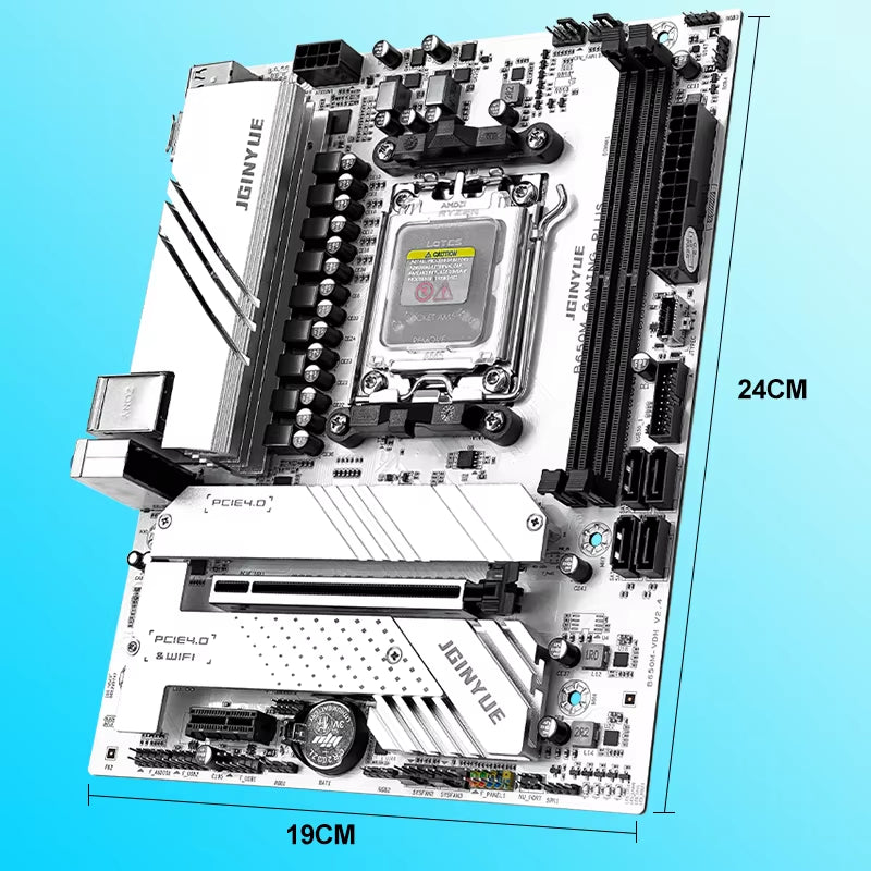 JGINYUE B650 Gaming Motherboard with DDR5 Support for AMD R7000, 8000, and 9000 Series - Socket AM5 B650M GAMING PLUS